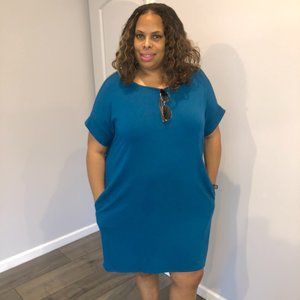 Pocket Dress-Teal